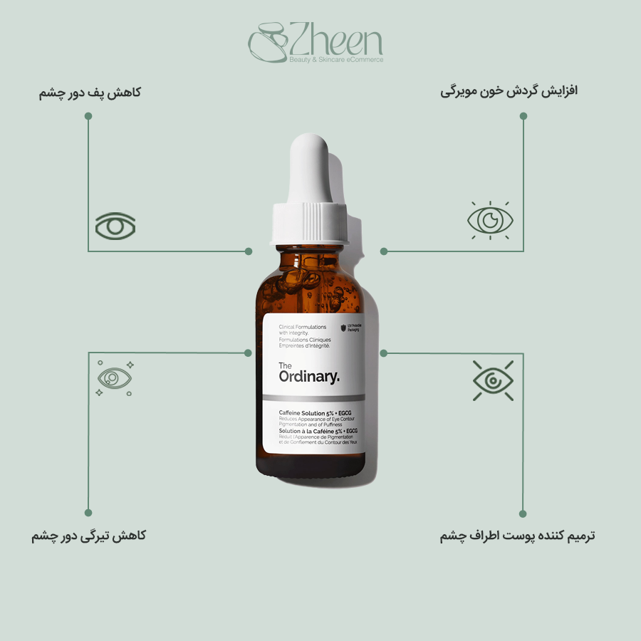 سرم دور چشم کافئین اوردینری 30 میلی لیتر